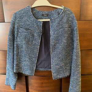 Theory Ualana Raw Edge Tweed Jacket Size 10